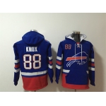 Men's Buffalo Bills #88 Dawson Knox Royal Ageless Must-Have Lace-Up Pullover Hoodie