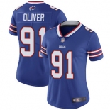 Bills #91 Ed Oliver Royal Blue Team Color Women's Stitched Football Vapor Untouchable Limited Jersey