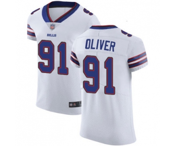 Bills #91 Ed Oliver White Men's Stitched Football Vapor Untouchable Elite Jersey