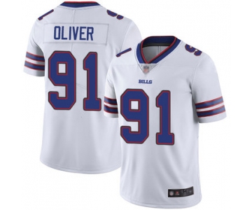 Bills #91 Ed Oliver White Youth Stitched Football Vapor Untouchable Limited Jersey