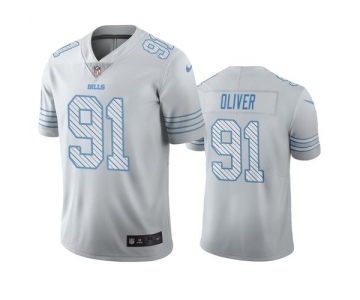 Buffalo Bills #91 Ed Oliver White Vapor Limited City Edition NFL Jersey