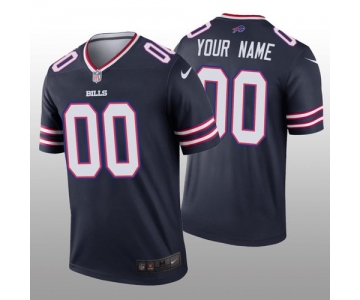 Men's Buffalo Bills Custom Navy Inverted Legend Jersey