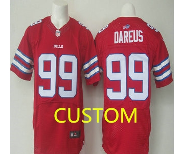 Men's Buffalo Bills Custom Red 2015 NFL Nike Elite Jersey