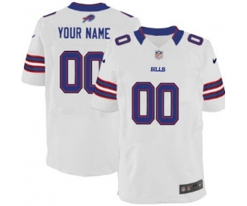 Men's Nike Buffalo Bills Customized White Elite Jersey