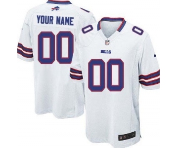 Men's Nike Buffalo Bills Customized White Limited Jersey