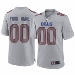 Men's Womens Youth Kids Buffalo Bills #00 Custom Gray Atmosphere Nike Jersey