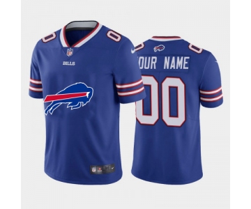 Men's Womens Youth Kids Buffalo Bills #00 Custom Royal Blue LOGO Team Color Stitched NFL Vapor Untouchable Limited Jersey