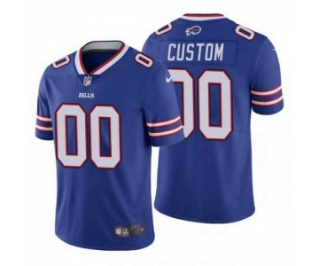 Men's Womens Youth Kids Buffalo Bills #00 Custom Royal Blue Team Color Stitched NFL Vapor Untouchable Limited Jersey