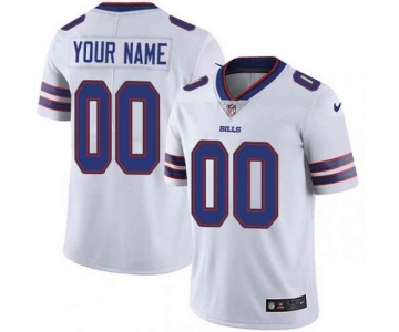 Men's Womens Youth Kids Buffalo Bills #00 Custom White Stitched NFL Vapor Untouchable Limited Jersey