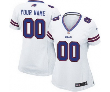 Women's Nike Buffalo Bills Customized 2013 White Game Jersey