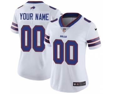 Women's Nike Buffalo Bills Road White Customized Vapor Untouchable Player Limited Jersey