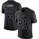 Men's Womens Youth Kids Carolina Panthers #21 Jeremy Chinn Nike Black RFLCTV Limited Jersey