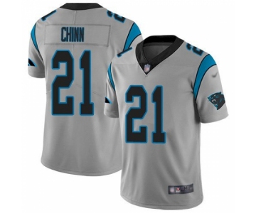 Men's Womens Youth Kids Carolina Panthers #21 Jeremy Chinn Silver Stitched NFL Limited Inverted Legend Jersey