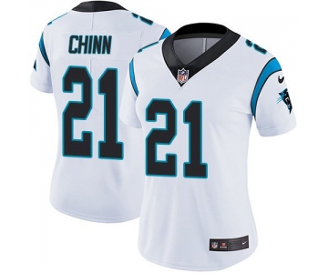 Nike Carolina Panthers #21 Jeremy Chinn White Women's Stitched NFL Vapor Untouchable Limited Jersey