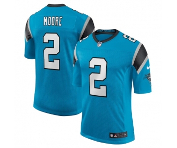 Men's Womens Youth Kids Carolina Panthers #2 D.J. Moore Nike Blue Vapor Limited Jersey