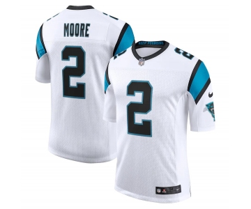 Men's Womens Youth Kids Carolina Panthers #2 D.J. Moore Nike White Vapor Limited Jersey