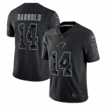Men's Womens Youth Kids Carolina Panthers #14 Sam Darnold Nike Black RFLCTV Limited Jersey