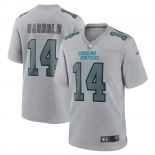 Men's Womens Youth Kids Carolina Panthers #14 Sam Darnold Nike Gray Atmosphere Fashion Game Jersey