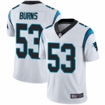 Men's Womens Youth Kids Carolina Panthers #53 Brian Burns Nike White Vapor Limited Jersey