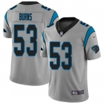 Men's Womens Youth Kids Carolina Panthers #53 Brian Burns Silver Stitched NFL Limited Inverted Legend Jersey