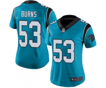 Panthers #53 Brian Burns Blue Alternate Women's Stitched Football Vapor Untouchable Limited Jersey