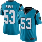 Panthers #53 Brian Burns Blue Men's Stitched Football Limited Rush Jersey