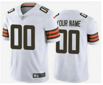 Men's Cleveland Browns Customized 2020 New White Team Color Vapor Untouchable NFL Stitched Limited Jersey