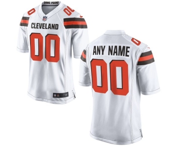 Men's Nike Cleveland Browns Customized 2015 White Game Jersey