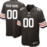 Men's Nike Cleveland Browns Customized Brown Game Jersey