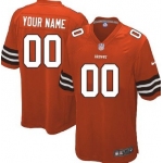 Men's Nike Cleveland Browns Customized Orange Game Jersey