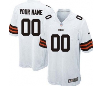 Men's Nike Cleveland Browns Customized White Game Jersey