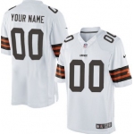 Men's Nike Cleveland Browns Customized White Limited Jersey