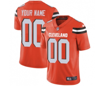 Men's Nike Cleveland Browns Orange Customized Vapor Untouchable Player Limited Jersey