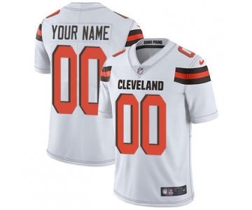 Men's Nike Cleveland Browns White Customized Vapor Untouchable Player Limited Jersey