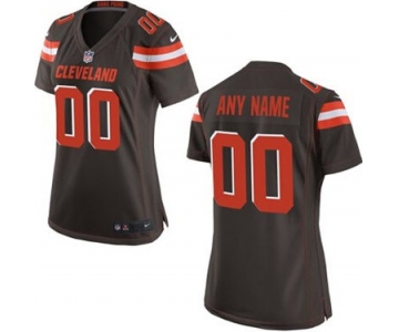 Women's Nike Cleveland Browns Customized 2015 Brown Game Jersey