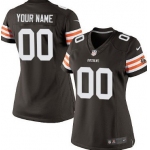 Women's Nike Cleveland Browns Customized Brown Game Jersey