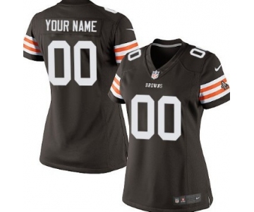 Women's Nike Cleveland Browns Customized Brown Game Jersey