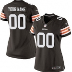 Women's Nike Cleveland Browns Customized Brown Limited Jersey