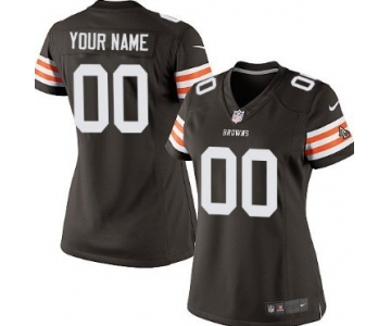 Women's Nike Cleveland Browns Customized Brown Limited Jersey