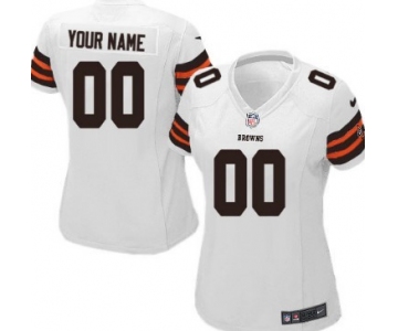 Women's Nike Cleveland Browns Customized White Limited Jersey