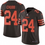 Men's Womens Youth Kids Cleveland Browns #24 Nick Chubb Brown Rush Vapor Untouchable NFL Jersey