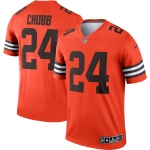 Men's Womens Youth Kids Cleveland Browns #24 Nick Chubb Nike Orange Inverted Legend Jersey