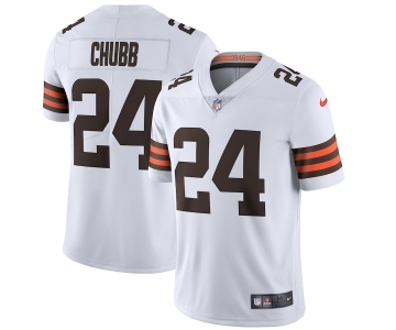 Men's Womens Youth Kids Cleveland Browns #24 Nick Chubb White Vapor Untouchable Limited Stitched Jersey