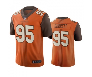 Cleveland Browns #95 Myles Garrett Brown Vapor Limited City Edition NFL Jersey