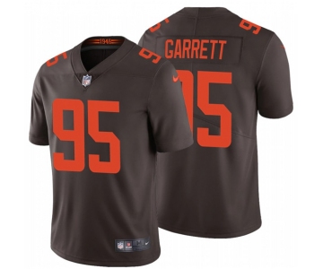 Men's Womens Youth Kids Cleveland Browns #95 Myles Garrett Brown Color Rush Vapor Untouchable Limited Stitched jersey