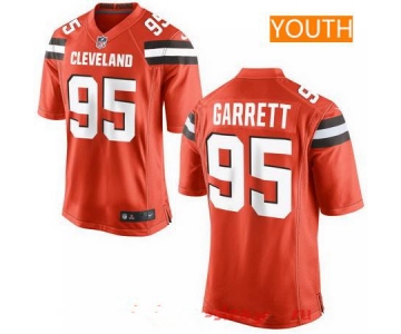 Youth 2017 NFL Draft Cleveland Browns #95 Myles Garrett Orange Alternate Stitched NFL Nike Game Jersey