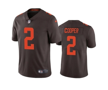 Men's Cleveland Browns #2 Amari Cooper Brown Color Rush Vapor Untouchable Limited Stitched Jersey