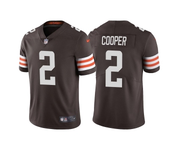 Men's Cleveland Browns #2 Amari Cooper Brown Vapor Untouchable Limited Stitched Jersey