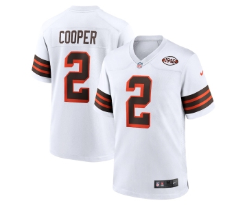 Men's Womens Youth Kids Cleveland Browns #2 Amari Cooper White 1946 Collection Vapor Untouchable Limited Stitched Jersey