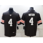 Men's Cleveland Browns #4 Deshaun Watson Brown Vapor Untouchable Limited Stitched Jersey